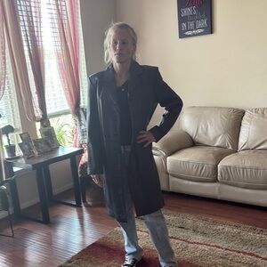 Clio Black Trench Coat Classic Tailored Design